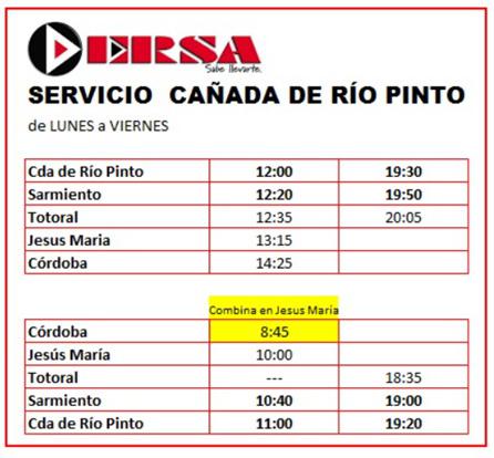 transporte-cañada de rio pinto - ERSA