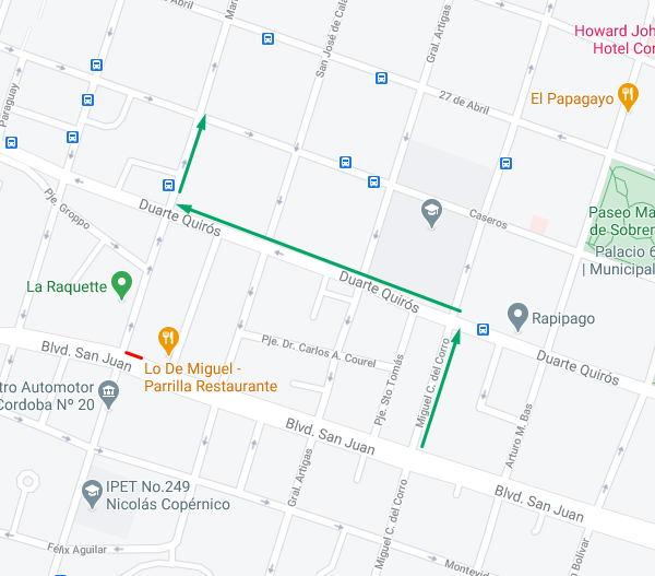 desvío de tránsito