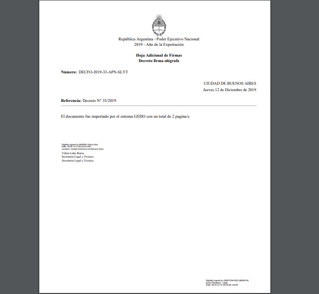 Sesiones extraordinarias Decreto 33 3