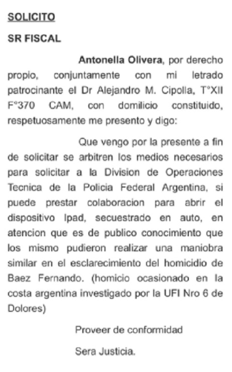 Natacha Jaitt Ipad Pedido Judicial