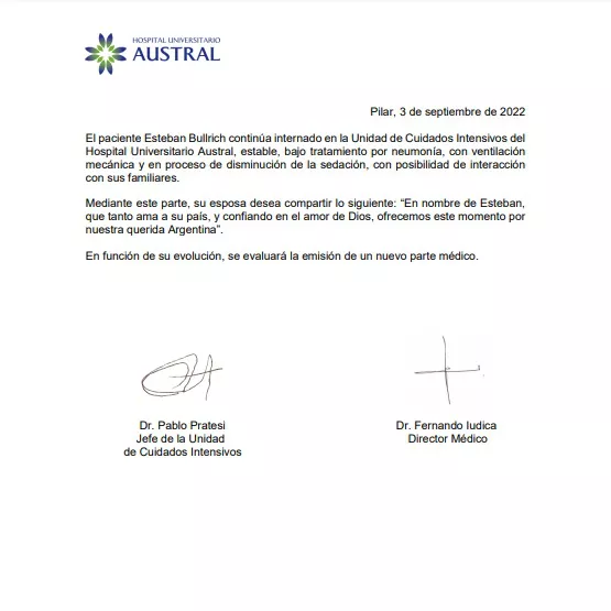 Parte medico bullrich