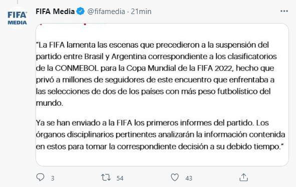 Fifa comunicado