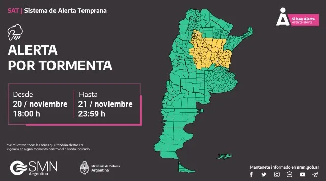 alerta por tormenta