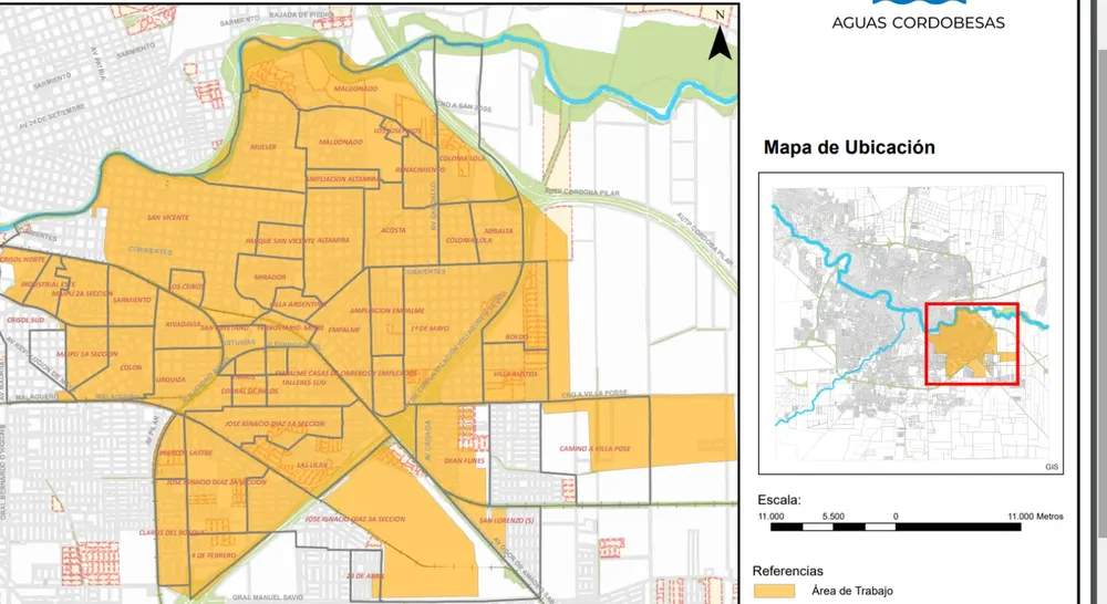 mapa de ubicación de aguas cordobesas