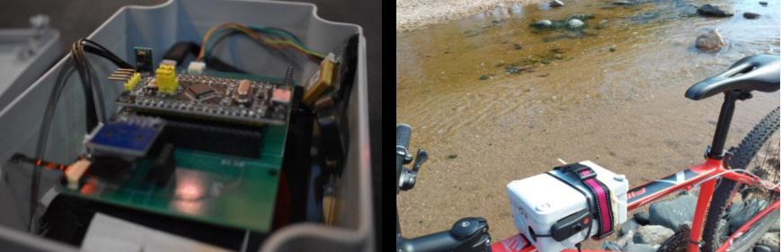 ciclistas medir la contaminación del aire 2