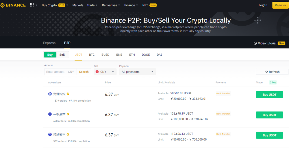 binance p2p