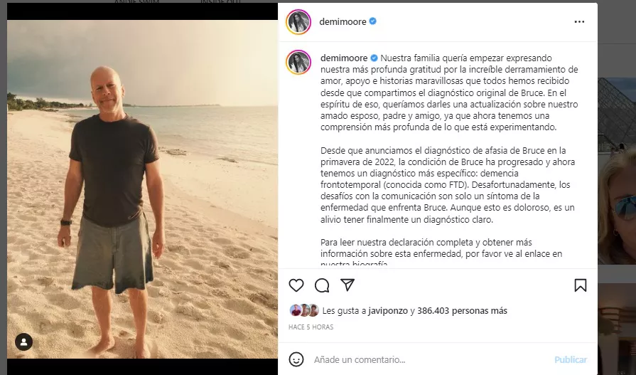 Bruce Willis enfermedad