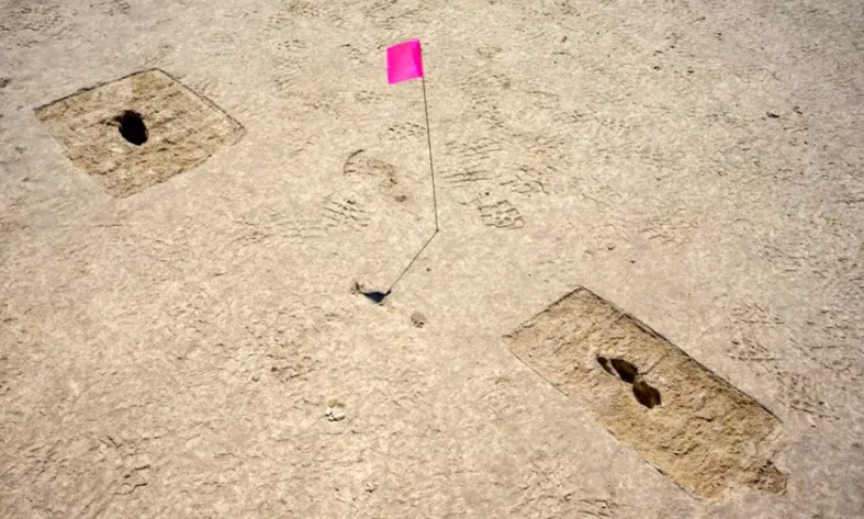 Huellas de pasos de habitantes en la Edad de Hielo