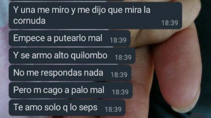 Capturas del diálogo compartidas por las amigas de Úrsula 3