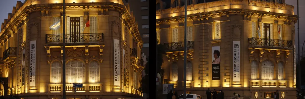 nueva instalación lumínica del Museo Dionisi 2