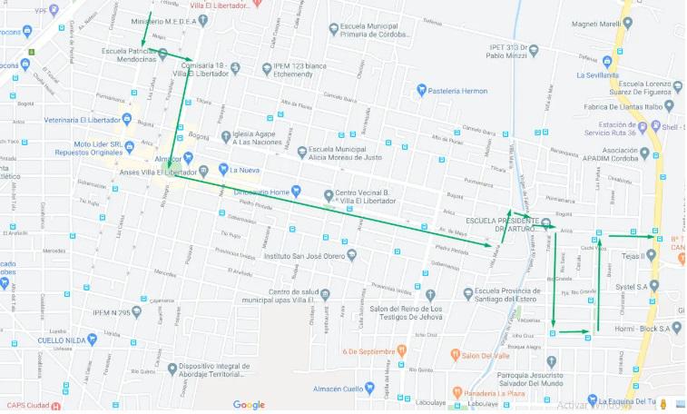 Línea 36 del centro