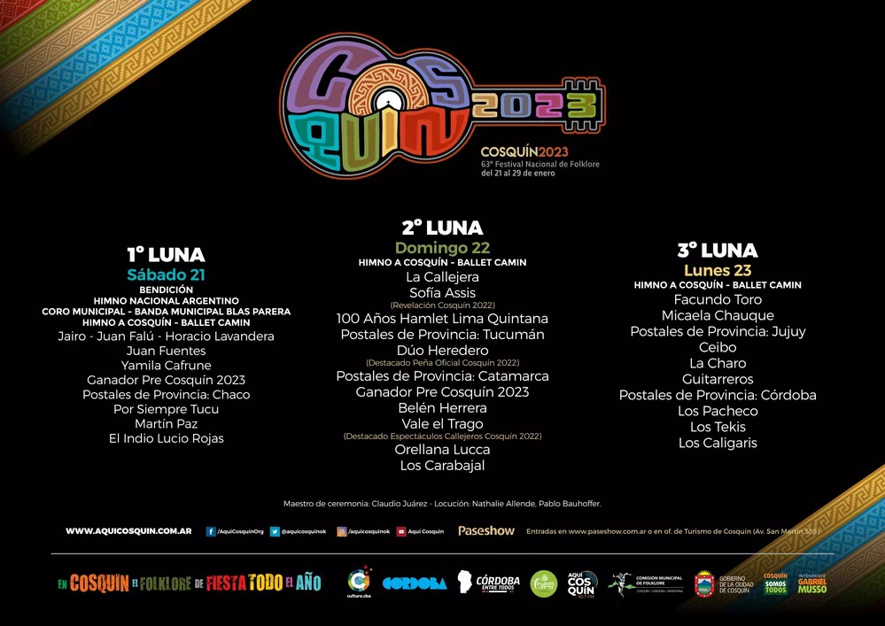 EL OBJETIVO FOTO COSQUIN PROGRAMA