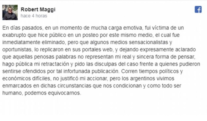 Robert Maggi Empreasrio disculpas