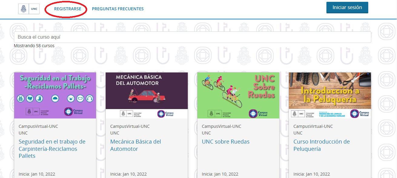 REGISTRARSE UNc campus virtual