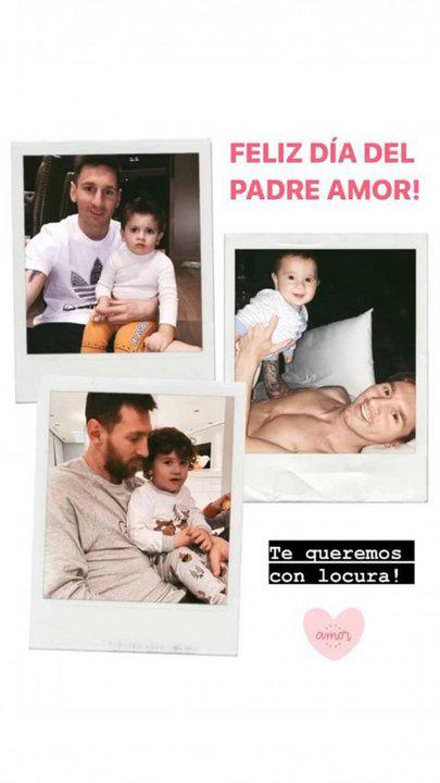 saludo del padre a messi