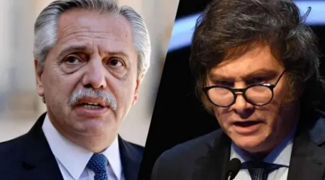 Alberto Fernández y Javier Milei