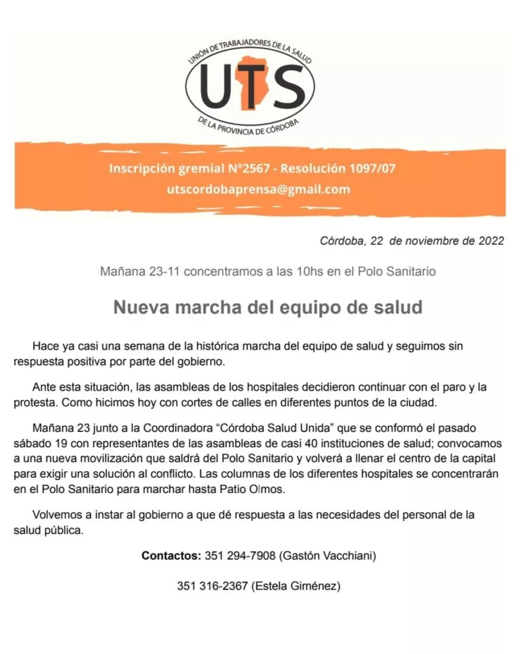 marcha Salud córdoba