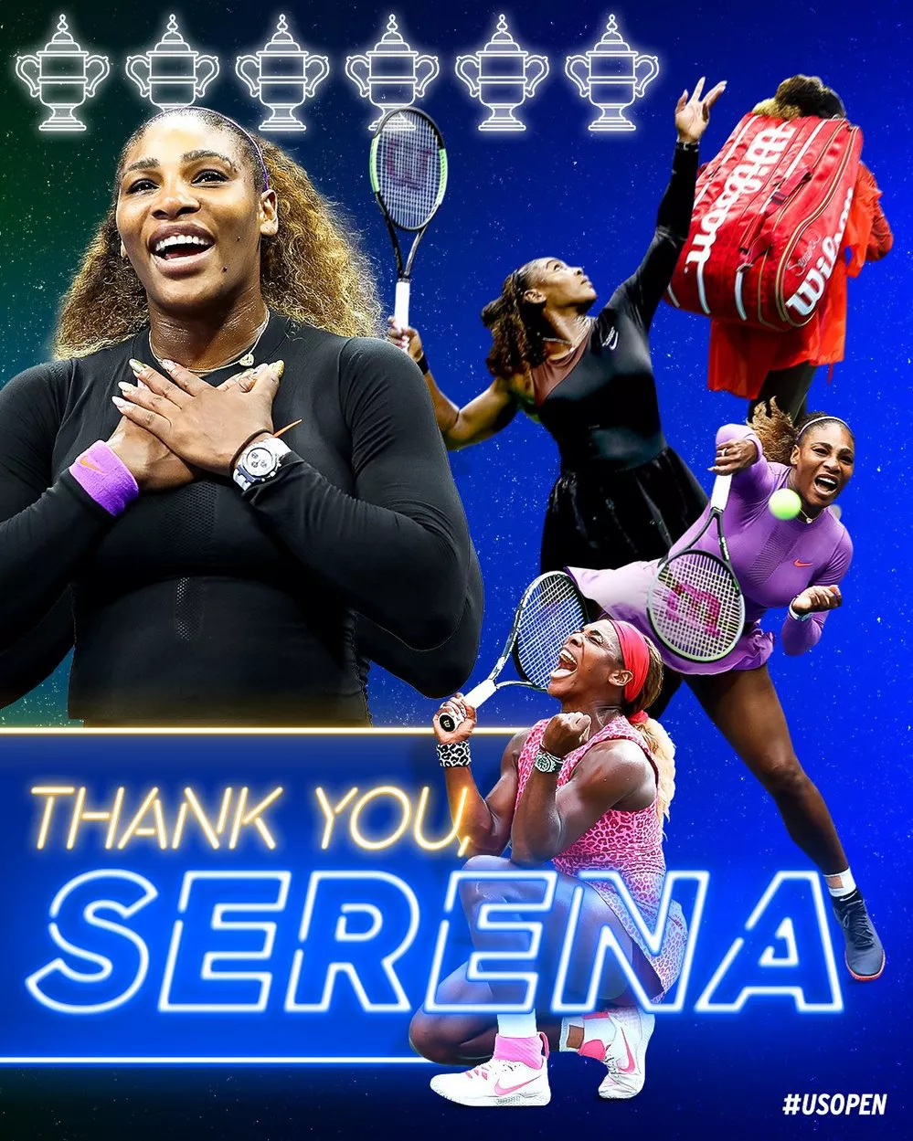 EL OBJETIVO FOTO SERENA WILLIAMS DESPEDIDA