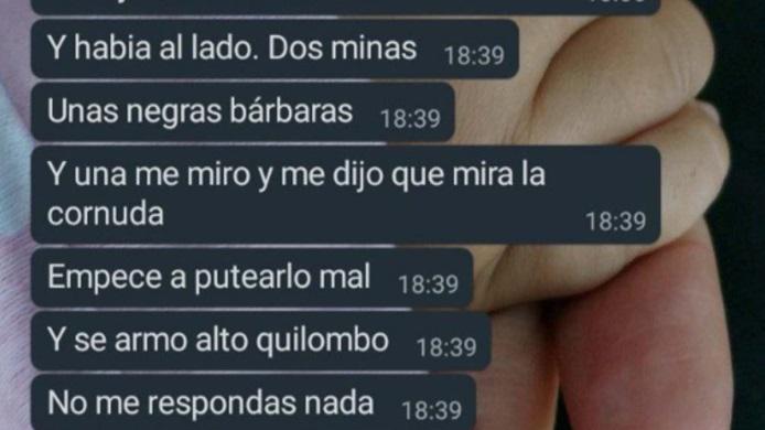 Capturas del diálogo compartidas por las amigas de Úrsula 4
