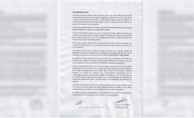 comunicado de prensa