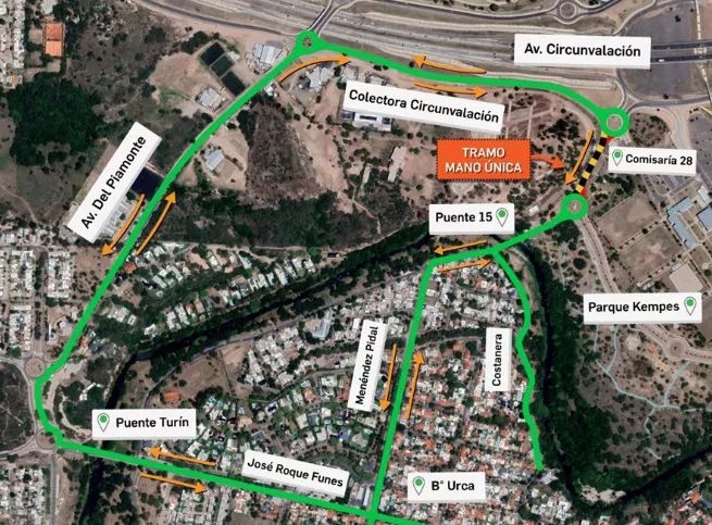 calle que conecta colectora de Circunvalación 2