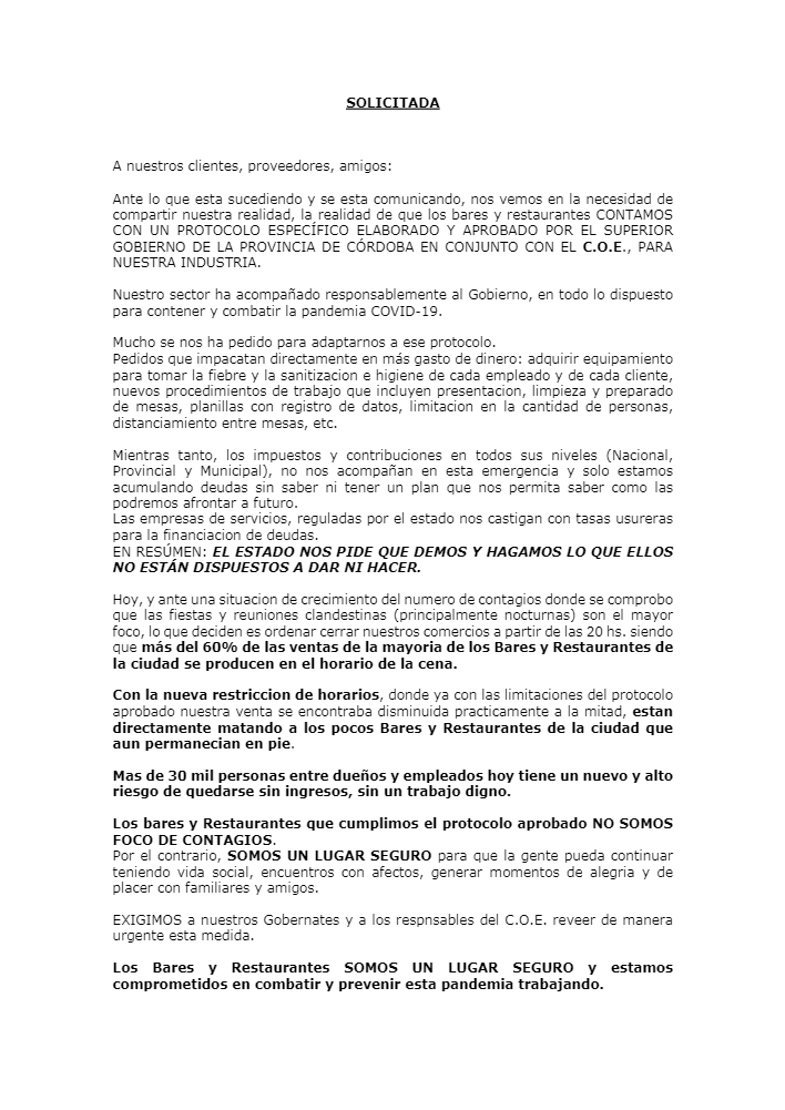 bares y restaurantes