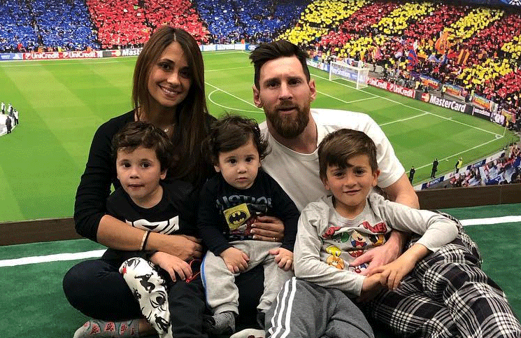 Anto y familia de Messi