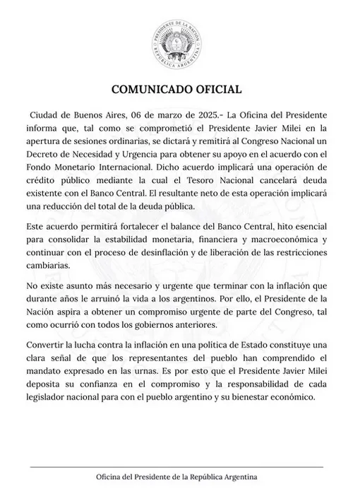 COMUNICADO OFICIAL