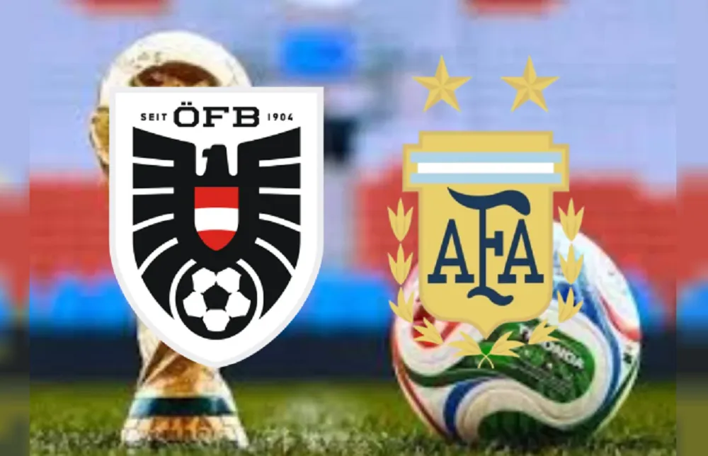 Selección de Austria con el logo de Argentina 1