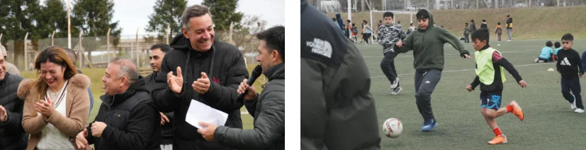 jornada de fútbol y encuentro en el Kempes 2