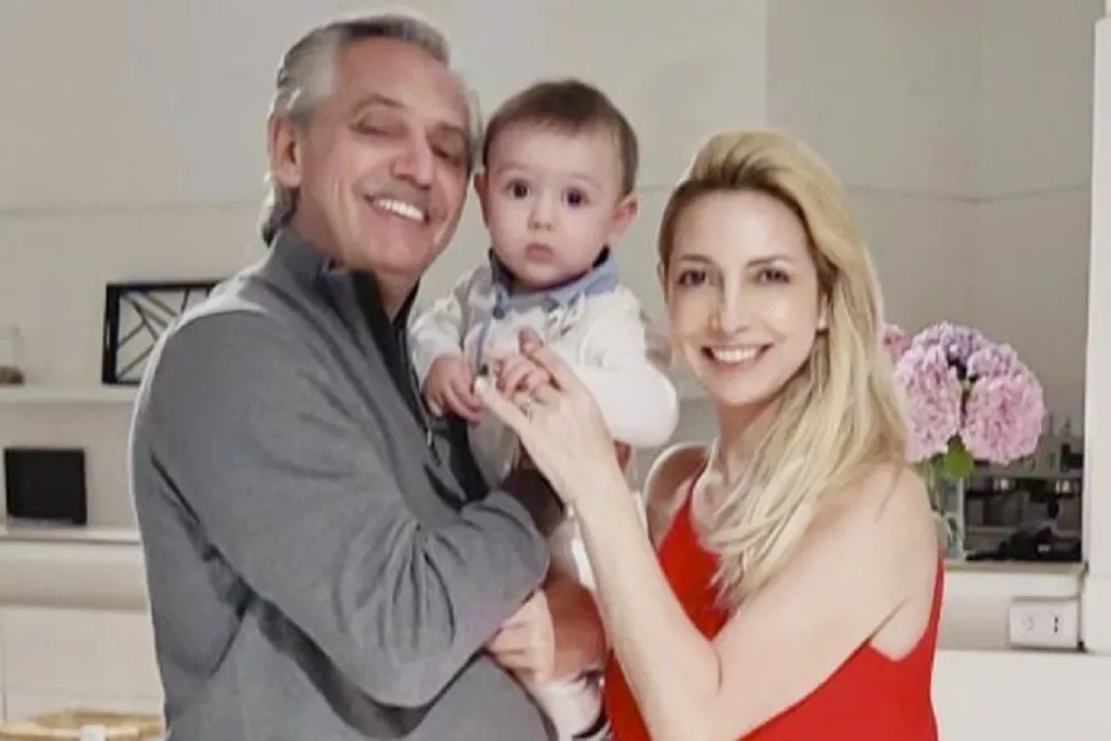 Alberto fernandez . fabiola e hijo