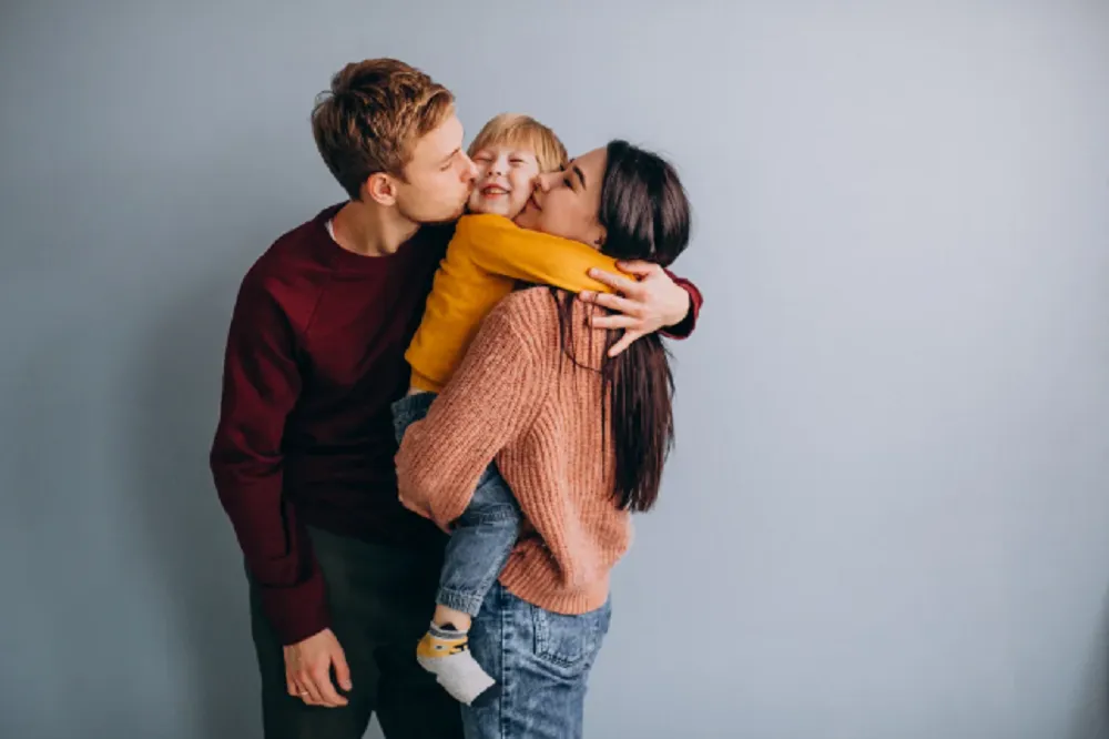 niños padres familia