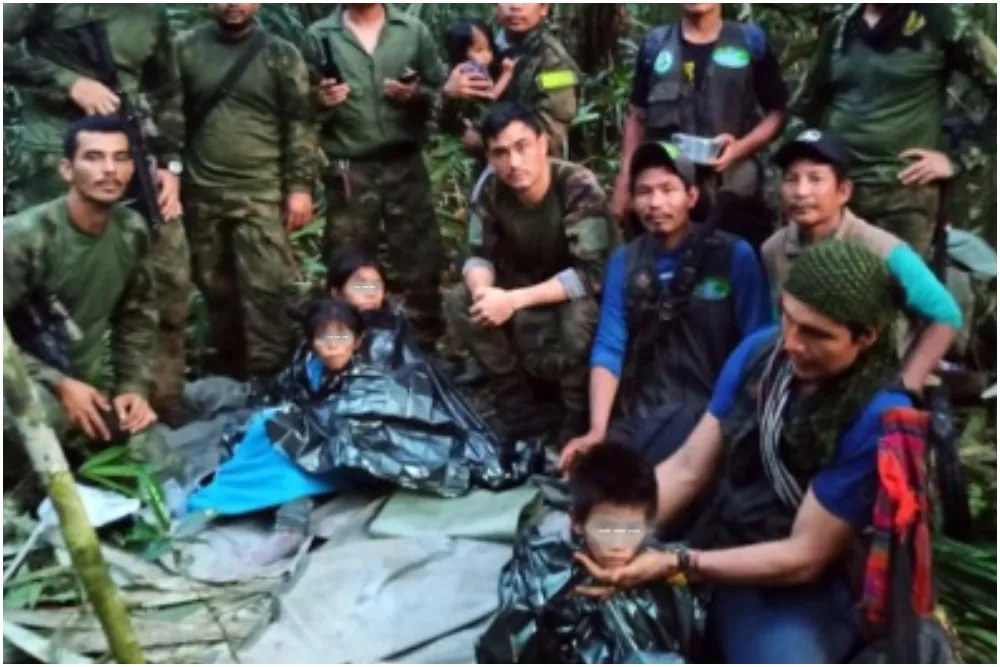 Niños rescatados selva
