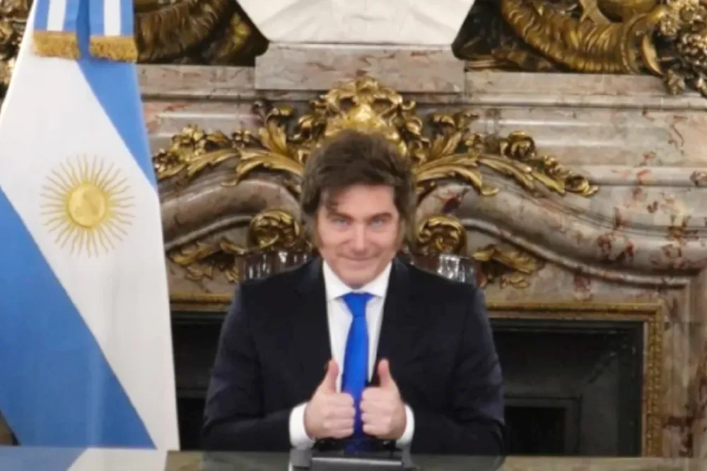 Javier Milei cadena
