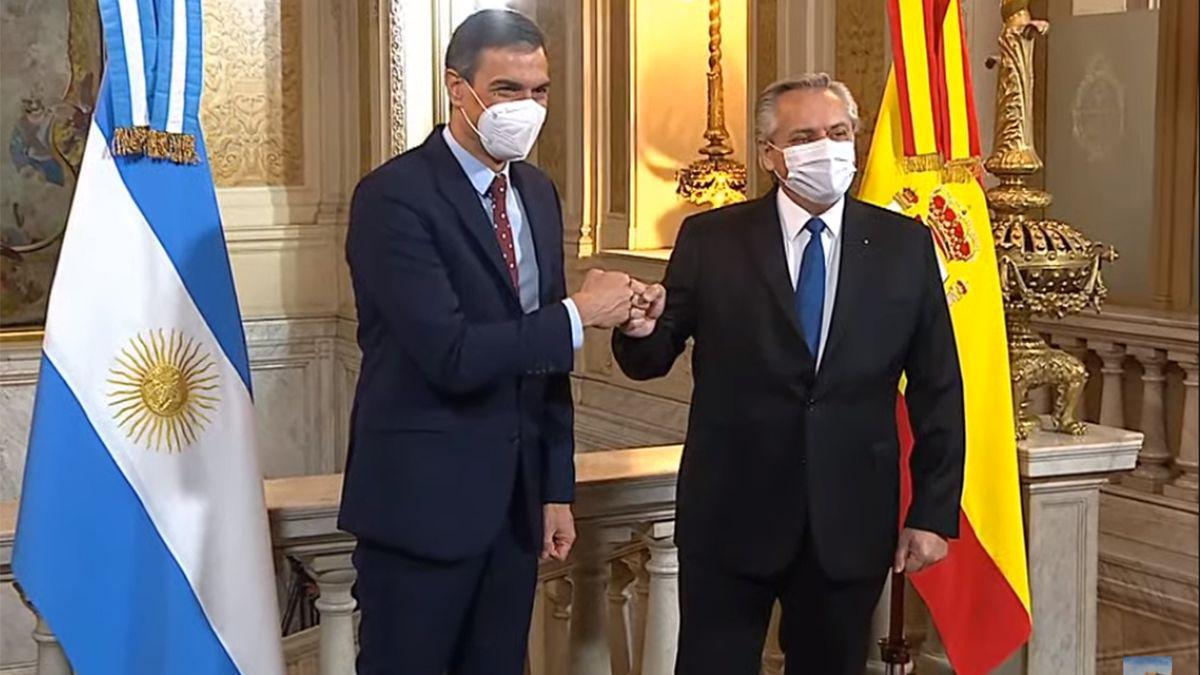 Alberto Fernández y Pedro Sánchez