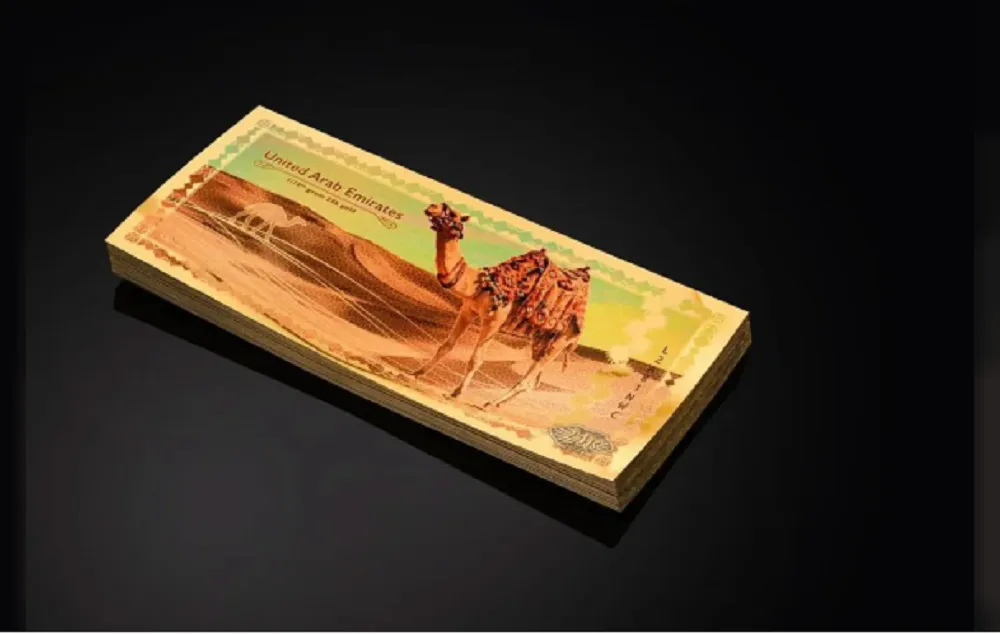 billete de oro de 24 kilates