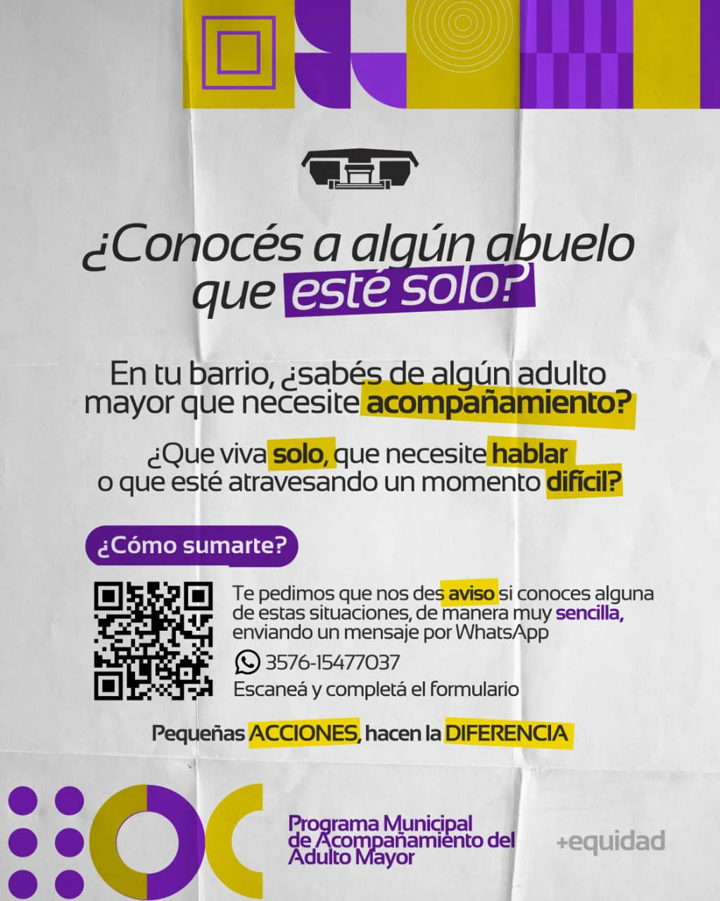 programa de acompañamiento del Adulto Mayor