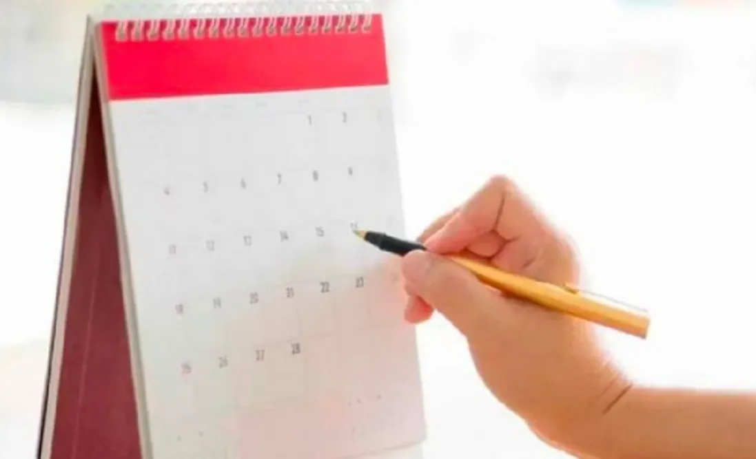 Calendario dias fecha feriado