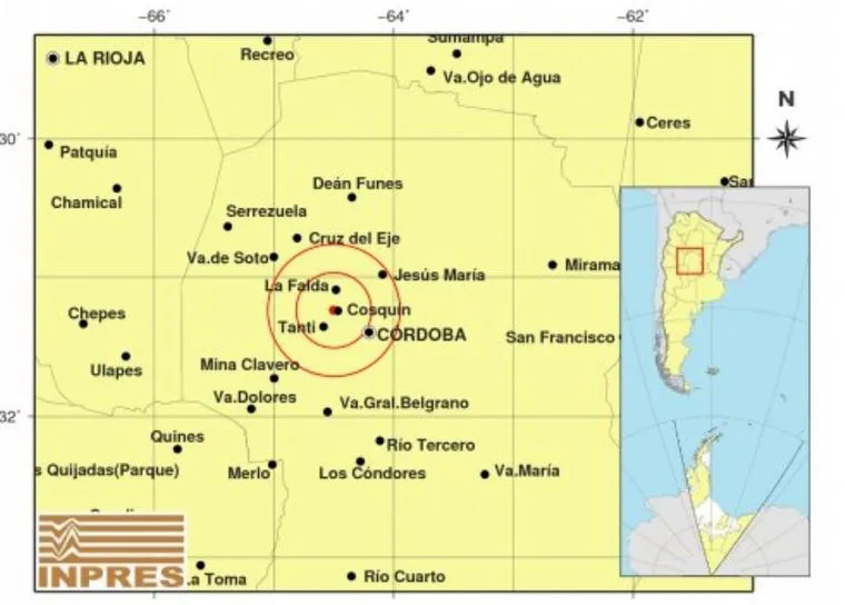 sismo en cosquín