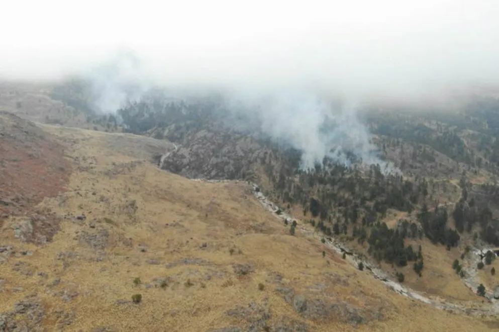 incendio en el cerro Uritorco