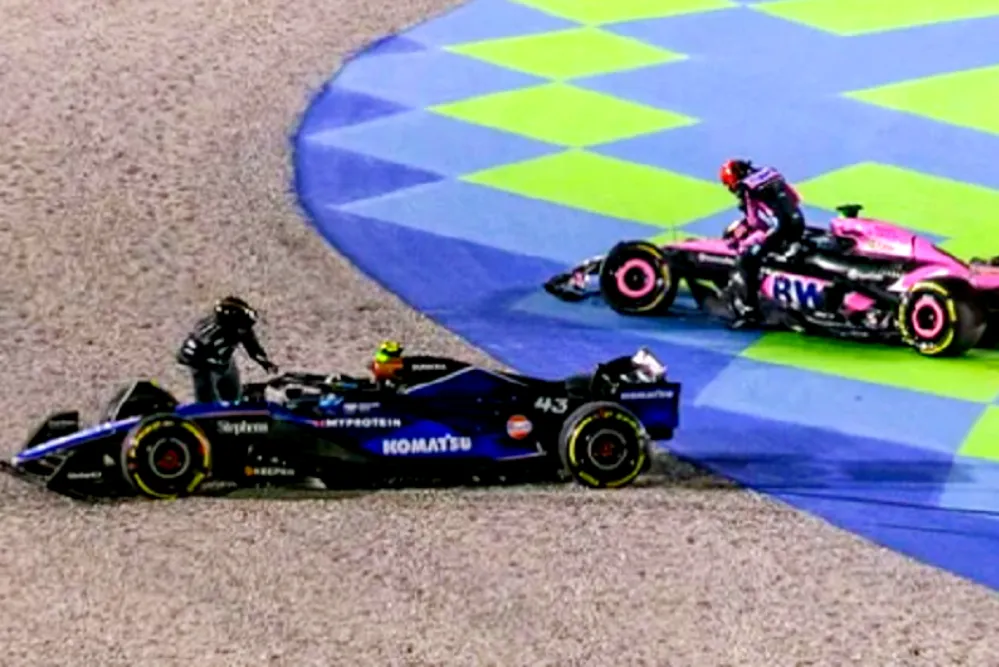 Colapinto chocó Qatar