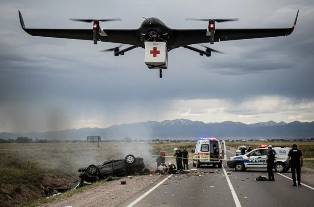 EL OBJETIVO FOTO ARROYITO DRONE MEDICO 1