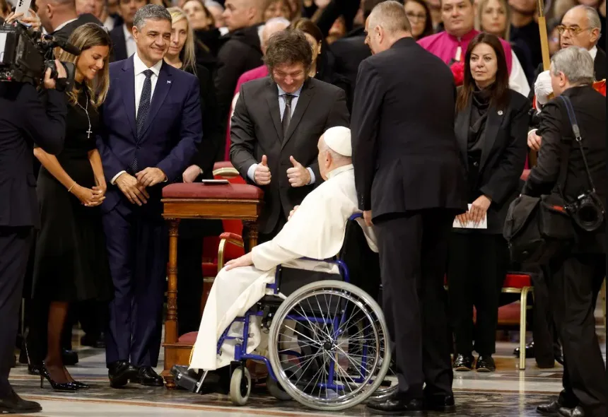 Milei y Papa Francisco