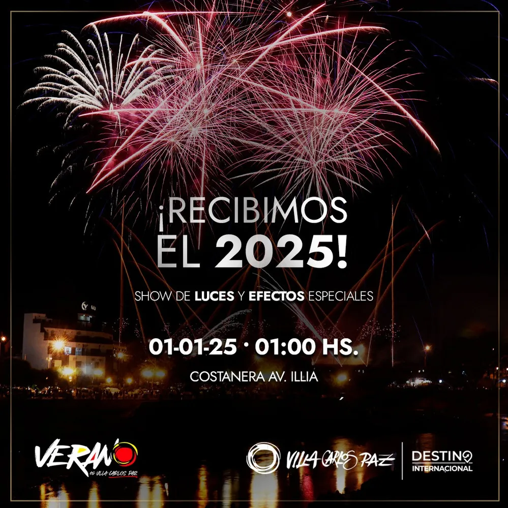 EL OBJETIVO FOTO VILLA CARLOS PAZ ANUNCIO SHOW LUCES AÑO NUEVO