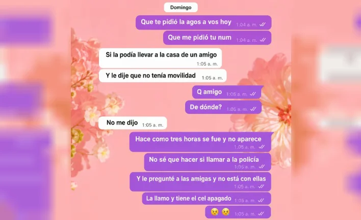 Conversación entre la mamá de la víctima y Barrelier
