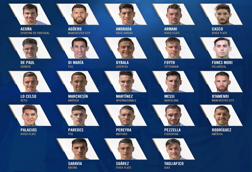 Scaloni dio la lista de los 23 convocados para la Copa América