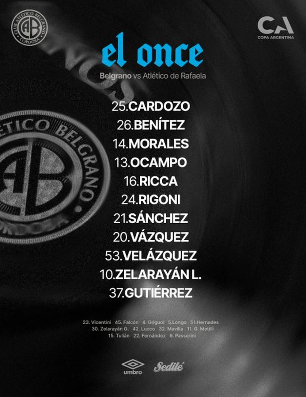 EL OBJETIVO FOTO COPA ARGENTINA BELGRANO RAFAELA FORMACION 1 XB