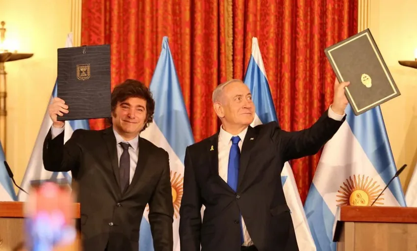 Milei-israel-Benjamín Netanyahu_ NA