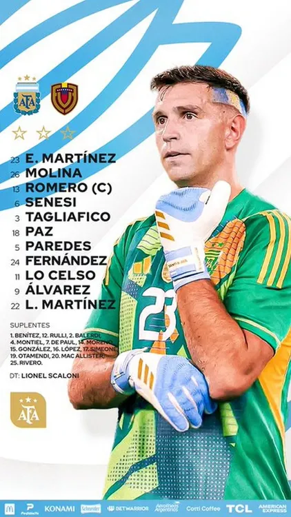 EL OBJETIVO FOTO ARGENTINA VS VENEZUELA FORMACION X ARGENTINA