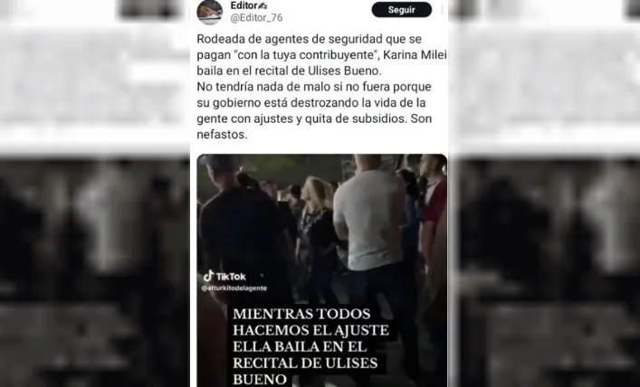posteo de Jorge Rial sobre Karina Milei 2